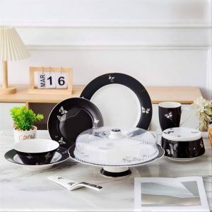 طقم عشاء 35 قطعة - Butterfly Design