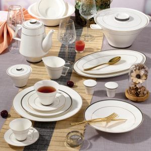 طقم سفره من اللؤلؤ - 60 قطعة - MYSTERY