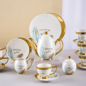 طقم شاي و جاتوه بورسيلين 24 قطعه