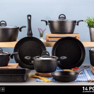 طقم حلل جرانيت 14 قطعة - دروبينا