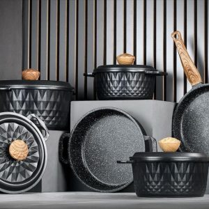 طقم حلل 14 قطعة مدور - ايديال هوم