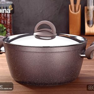 حلة جيرانيت غطاء استانلس مقاس 28 - دروبينا