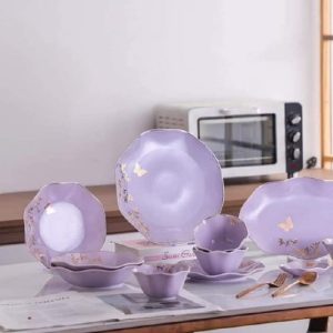 طقم عشاء بورسلين 28 قطعة - flower design