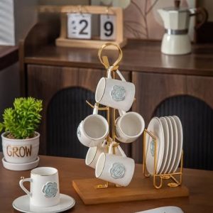 طقم قهوة على حامل 13 ق - rosa
