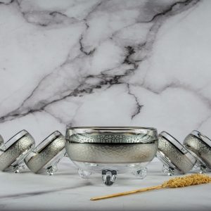 طقم خشاف كريستال 7 قطعه ليزر دهب