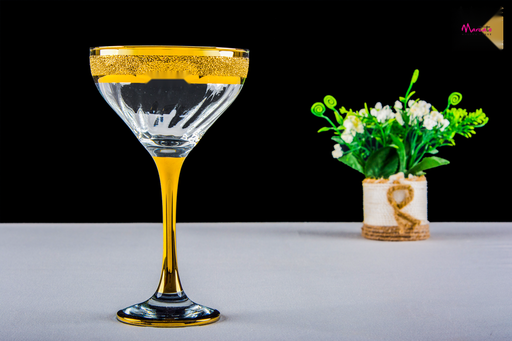 طقم كاسات جيلى 6 قطعه فراي كرنكل دهب فاكيوم ريجا - الصورة 4