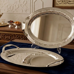 طقم صواني 2 قطعة – ارشيا – فضي
