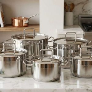 طقم حلل ستانلس ستيل 10 قطع-بيرفكت كيتشن-PERFECT KITCHEN