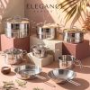 طقم حلل ستانلس ستيل 13 قطعة – Elegance Vivaldi – يد فضي